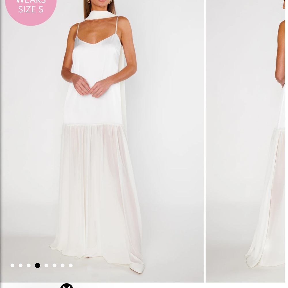 Show Me Your MuMu White Spaghetti Strap Maxi Dress